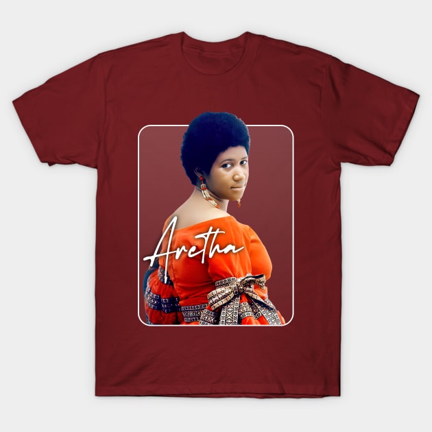 Aretha Franklin / Retro Soul Fan Design T-Shirt by DankFutura